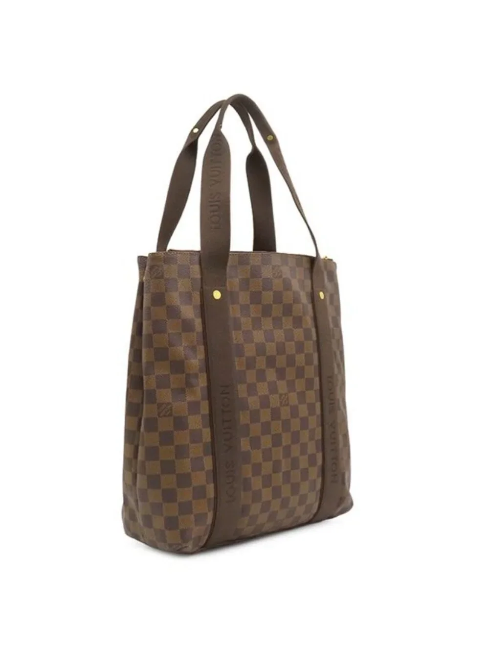 Louis Vuitton Tote Bag Cabas Beaubourg Damier Canvas Gold Brown
